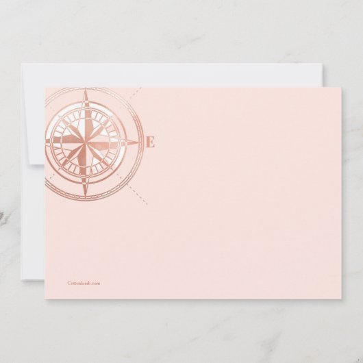 World Map Zielkarte Save the Date Karte (Rückseite)