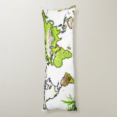 World Maps Body Pellow Seitenschläferkissen (Rückseite (Vertikal))