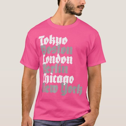 World Marathon Majors Städte T-Shirt (Vorderseite)