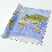 World Mercator Map Geschenkpapier (Ungerollt)