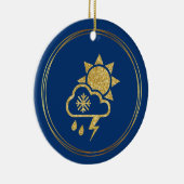 World Meteorological Day Ornament w/Weather Icon (Rechts)