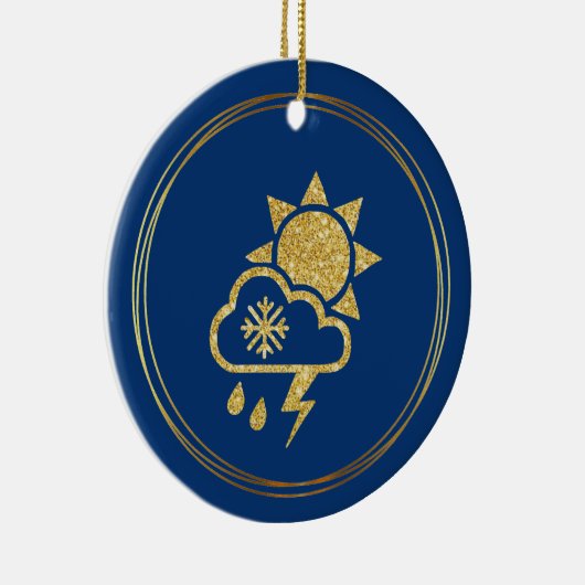World Meteorological Day Ornament w/Weather Icon (Rechts)
