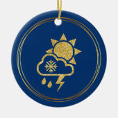 World Meteorological Day Ornament w/Weather Icon (Vorne)