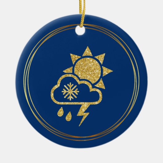 World Meteorological Day Ornament w/Weather Icon (Vorne)