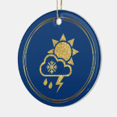 World Meteorological Day Ornament w/Weather Icon (Links)