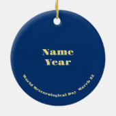 World Meteorological Day Ornament w/Weather Icon (Hinten)