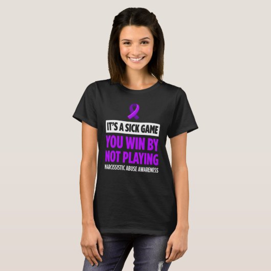 World Narcissistic Abuse Awareness Win Playing Sur T-Shirt (Vorne ganz)