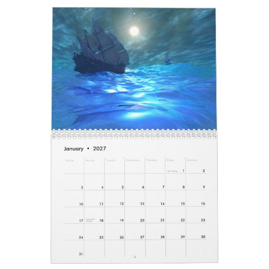 World Ocean Calendar - Schiffe Kalender (Jan 2027)
