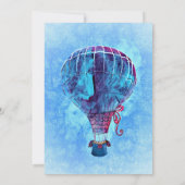 World of Blue Balloons Einladung zum ersten Geburt (Rückseite)