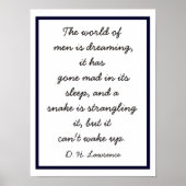 World of Dreaming - D.H. Lawrence zitieren - druck Poster (Vorne)