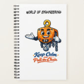 World of Engineering Keep Calm Pull Chain Notebook Planer (Vorderseite)