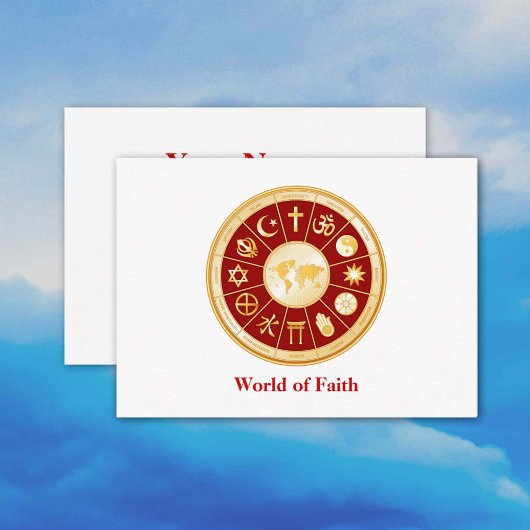 World of Faith Business Card 3.5" x 2.5" Visitenkarte
