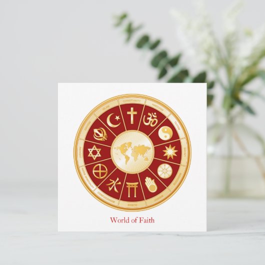 World of Faith Flat Card 5.25" x 5.25" (Stehend Vorderseite)