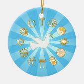 World of Peace Gold Mandala Ornament (Vorne)