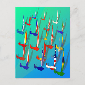 World of Sailing Regatta Postkarten für Segler