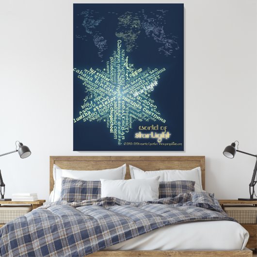 World of Starlight Canvas Print Leinwanddruck (Insitu (Schlafzimmer))