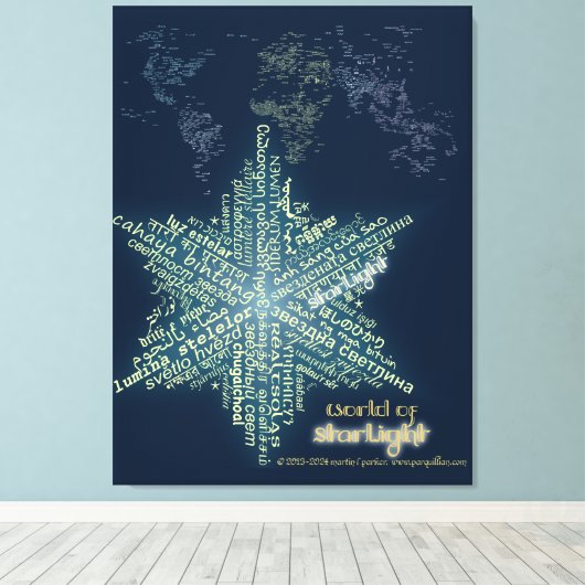 World of Starlight Canvas Print Leinwanddruck (Insitu (Holzboden))