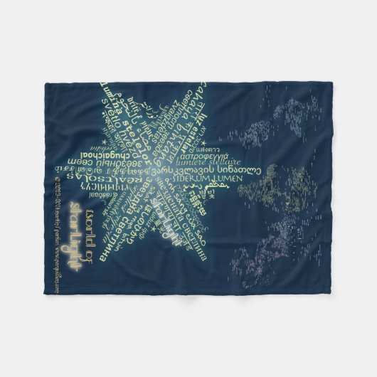 World of Starlight Fleece Blanket (Vorderseite (Horizontal))