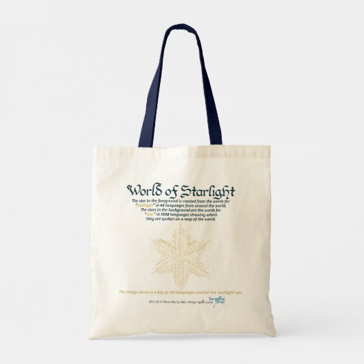World of Starlight Tote Bag Tragetasche (Rückseite)