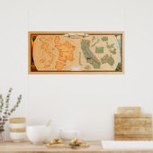 World of Wine Map Poster Print in verschiedenen Gr (Küche)