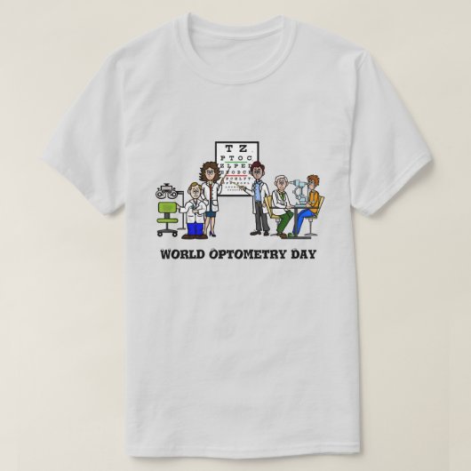 World Optometry Day T - Shirt mit Fun Eye Doctors (Design vorne)
