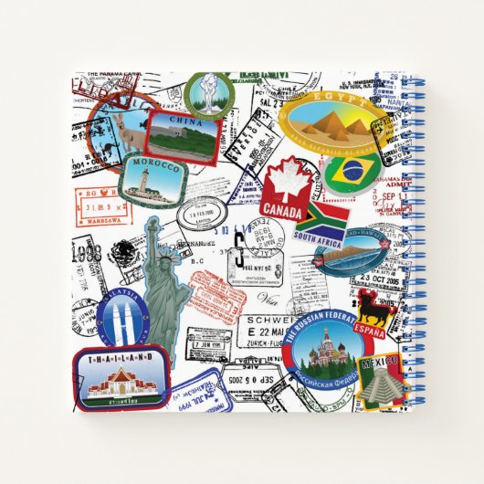 World Passport Pattern Notizblock (Rückseite)