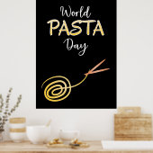 World Pasta Day Sign Poster (Küche)