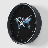 WORLD PAUA SQUARE WALL CLOCK UHR (Winkel)