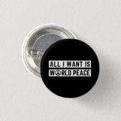 World Peace  Button (Vorne & Hinten)