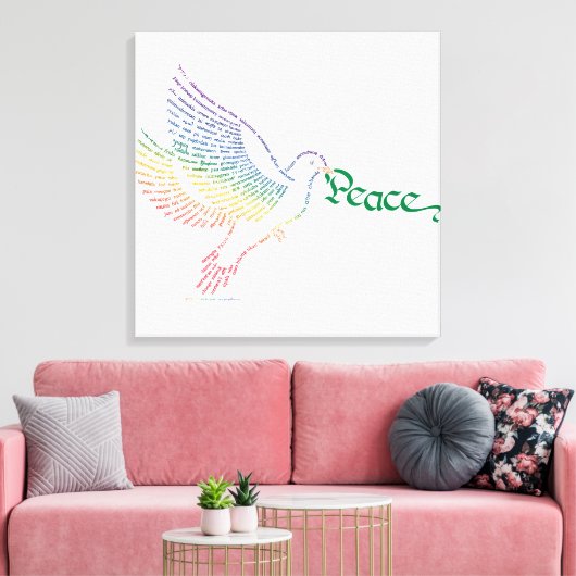 World Peace Dove Canvas Print Leinwanddruck (Insitu (Wohnzimmer))