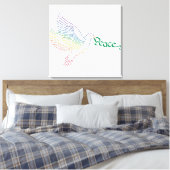 World Peace Dove Canvas Print Leinwanddruck (Insitu (Schlafzimmer))
