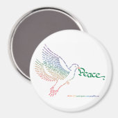 World Peace Dove Magnet (Vorderseite/Rückseite)
