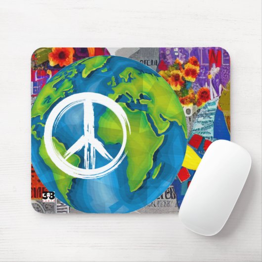 World Peace Mouse Pad Mousepad (Mit Mouse)