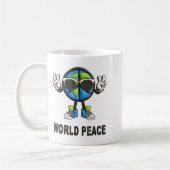 World Peace On Earth Shirt Global Love Peace Sign  Kaffeetasse (Links)