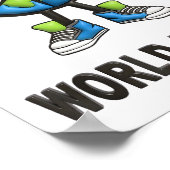 World Peace On Earth Shirt Global Love Peace Sign  Poster (Ecke)