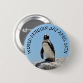 World Pinguin Day 25. April Holiday Button (Vorne & Hinten)