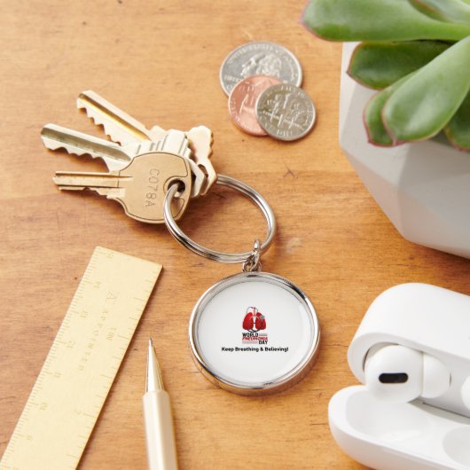 World Pneumonia Day - Keep Breathing Schlüsselanhänger (Schreibtisch)
