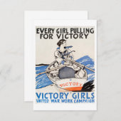 World Poster: Siegerin Girls United War Work Kampa Einladung (Vorne/Hinten)