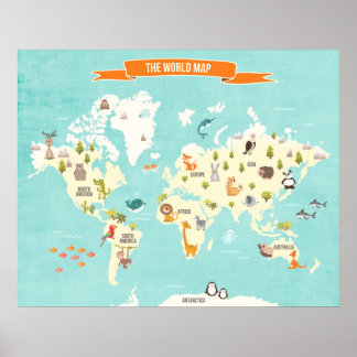 World Poster World Map Wall dekkids