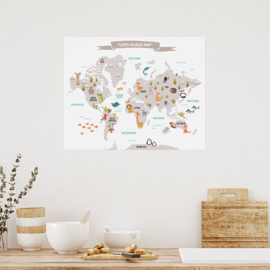 World Poster World Map Wall dekkids (Küche)