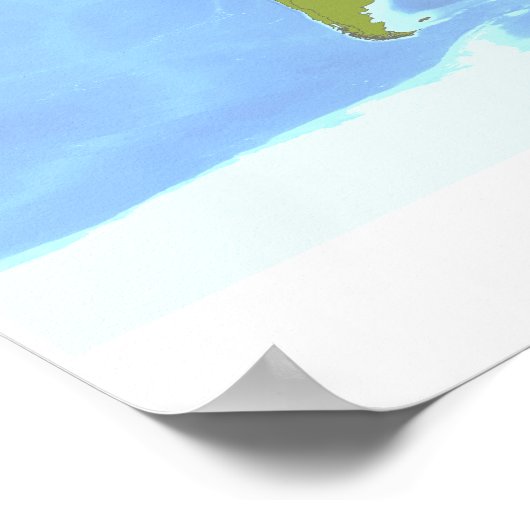 World Regions Map Poster (Ecke)