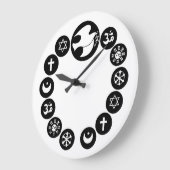 World Religions Große Wanduhr (Winkel)