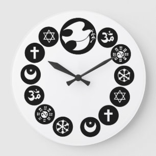 World Religions Große Wanduhr