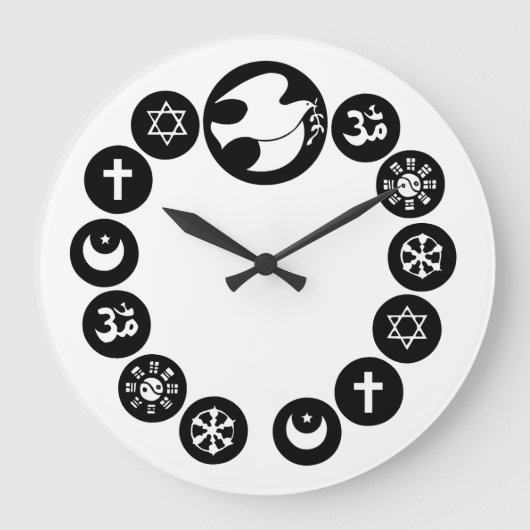 World Religions Große Wanduhr (Vorderseite)