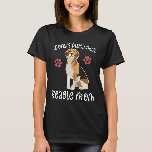 World S Awesomest Beagle Mama Dog T-Shirt (Vorderseite)