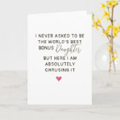 World’s Best Bonus Daughter Quote Karte (Gelbe Blume)
