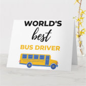 World’s Best Bus Driver bl Karte (Gelbe Blume)