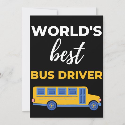 World’s Best Bus Driver Dankeskarte (Vorderseite)