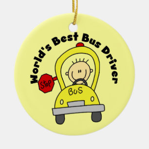 World’s Best Bus Driver Keramik Ornament