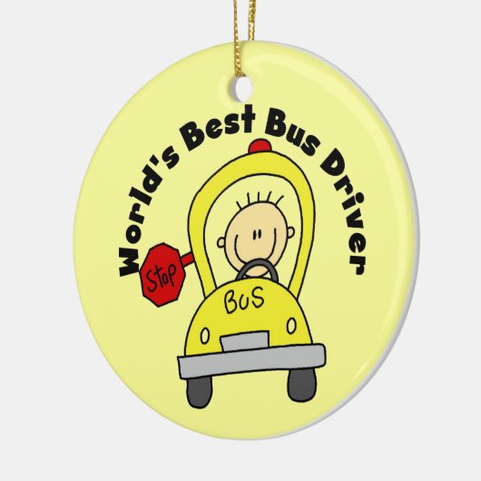 World’s Best Bus Driver Keramik Ornament (Links)